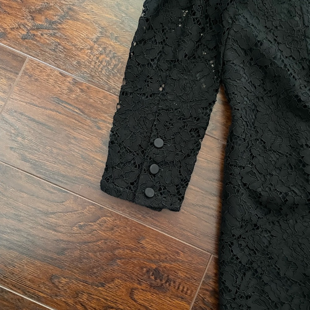 (NWOT) J.Crew Long Sleeve Little Black Lace Dress - Size 0 - Picture 3 of 7